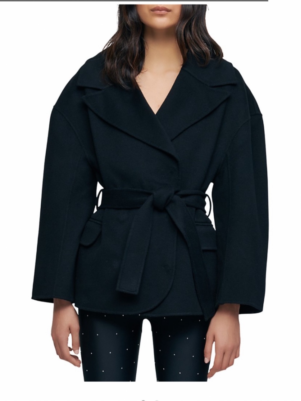 Maje Belted Double Face Wool Coat size 0